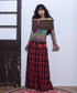 Retro Check Switching Skirt